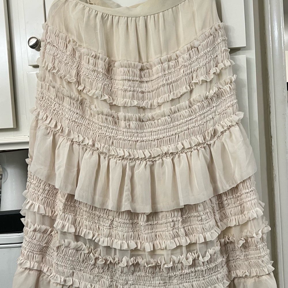 Joh ruffled skirt medium Boho Western Coachella Maxi tiered Victorian vintage - Picture 3 of 9